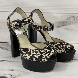 NWT Michael Kors Calf Hair Platform Heels